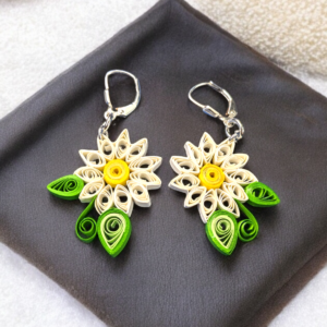 Paper Quilling & Silver Earrings